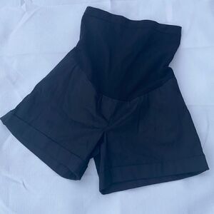 Motherhood Maternity Black Cuffed Dress Shorts -XS